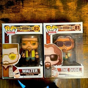 The Big Lebowski Funko Pops! Walter and The Dude